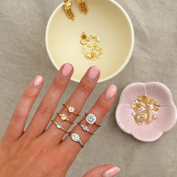 Ring met gekleurde stenen - 124153S