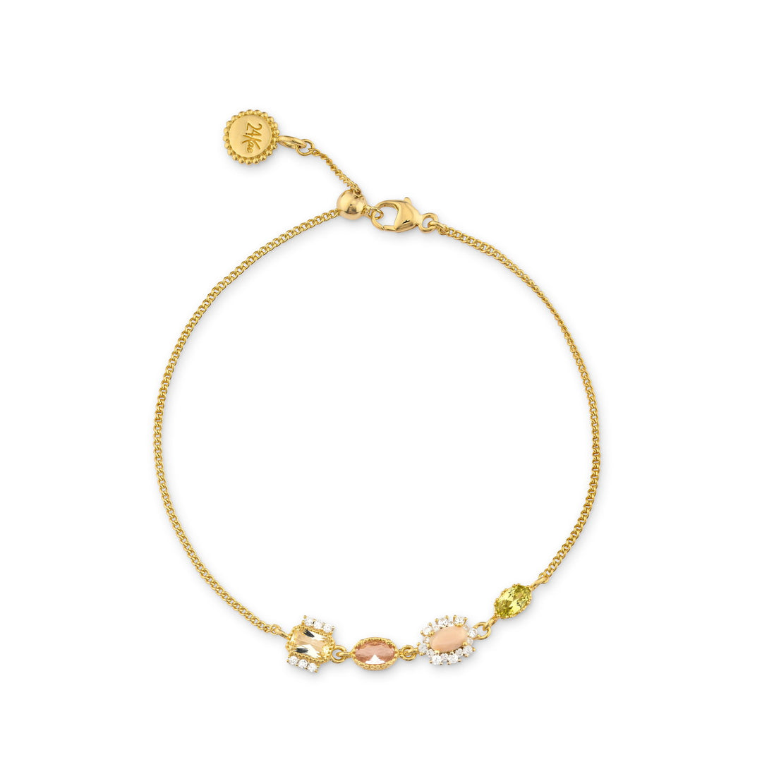 Armband met gekleurde stenen