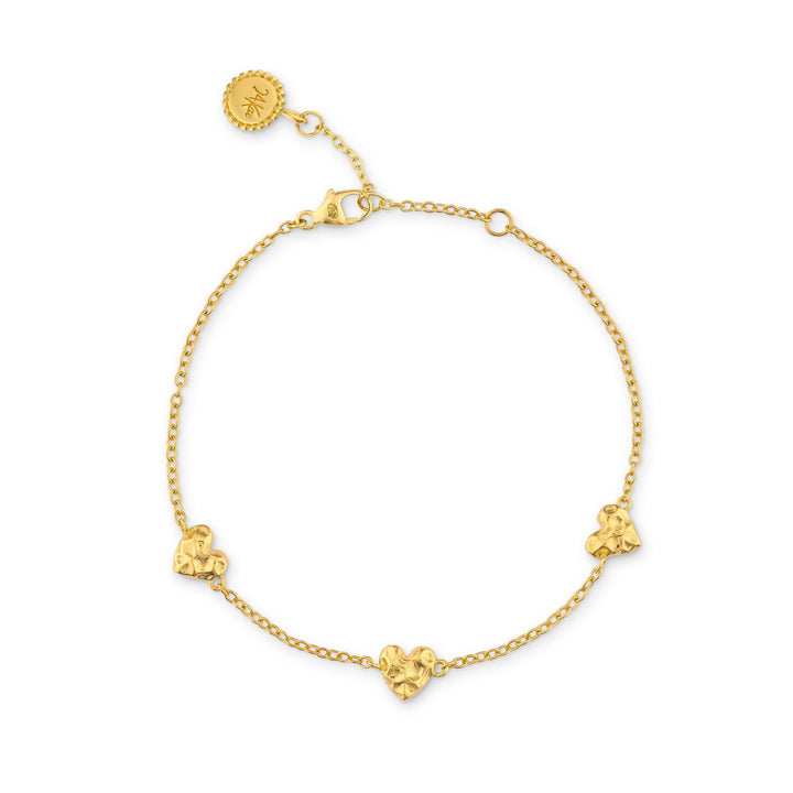 Bracelet with structured hearts - 22473Y