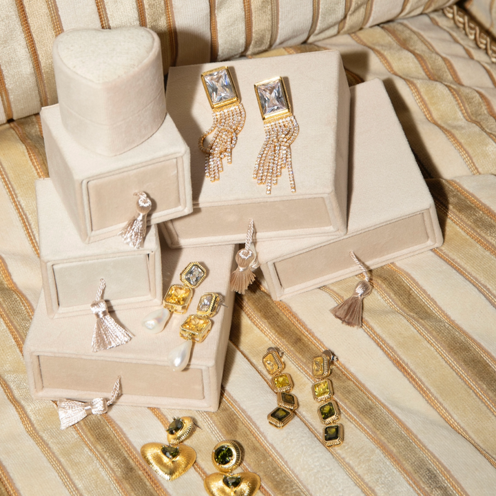 Bold shiny fringe earrings