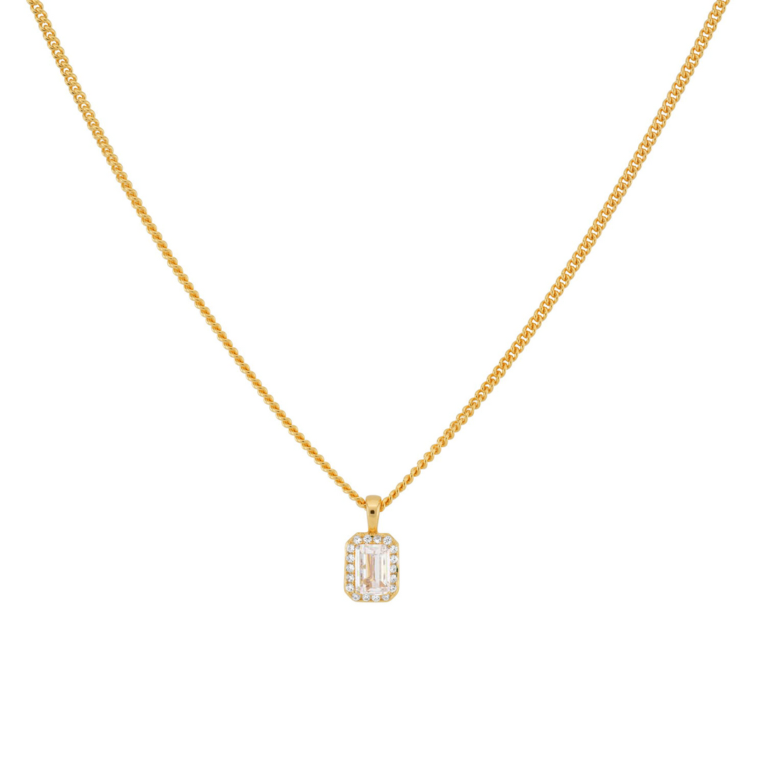 Collier with white stone 