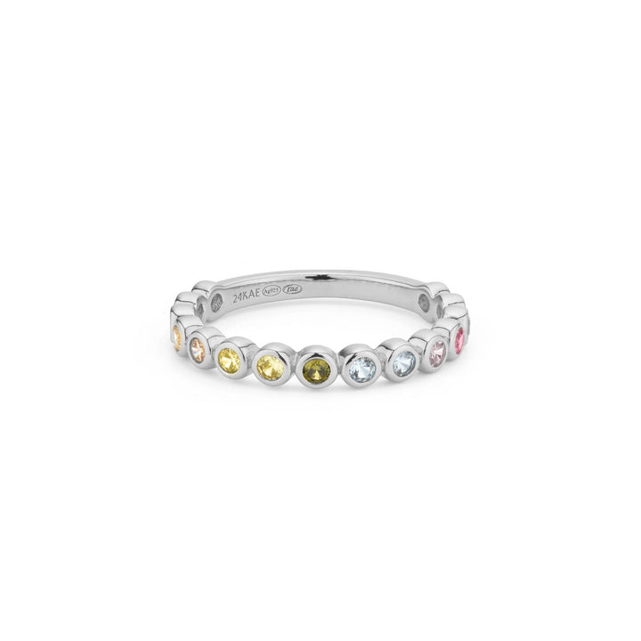 Ring met gekleurde stenen - 124157S