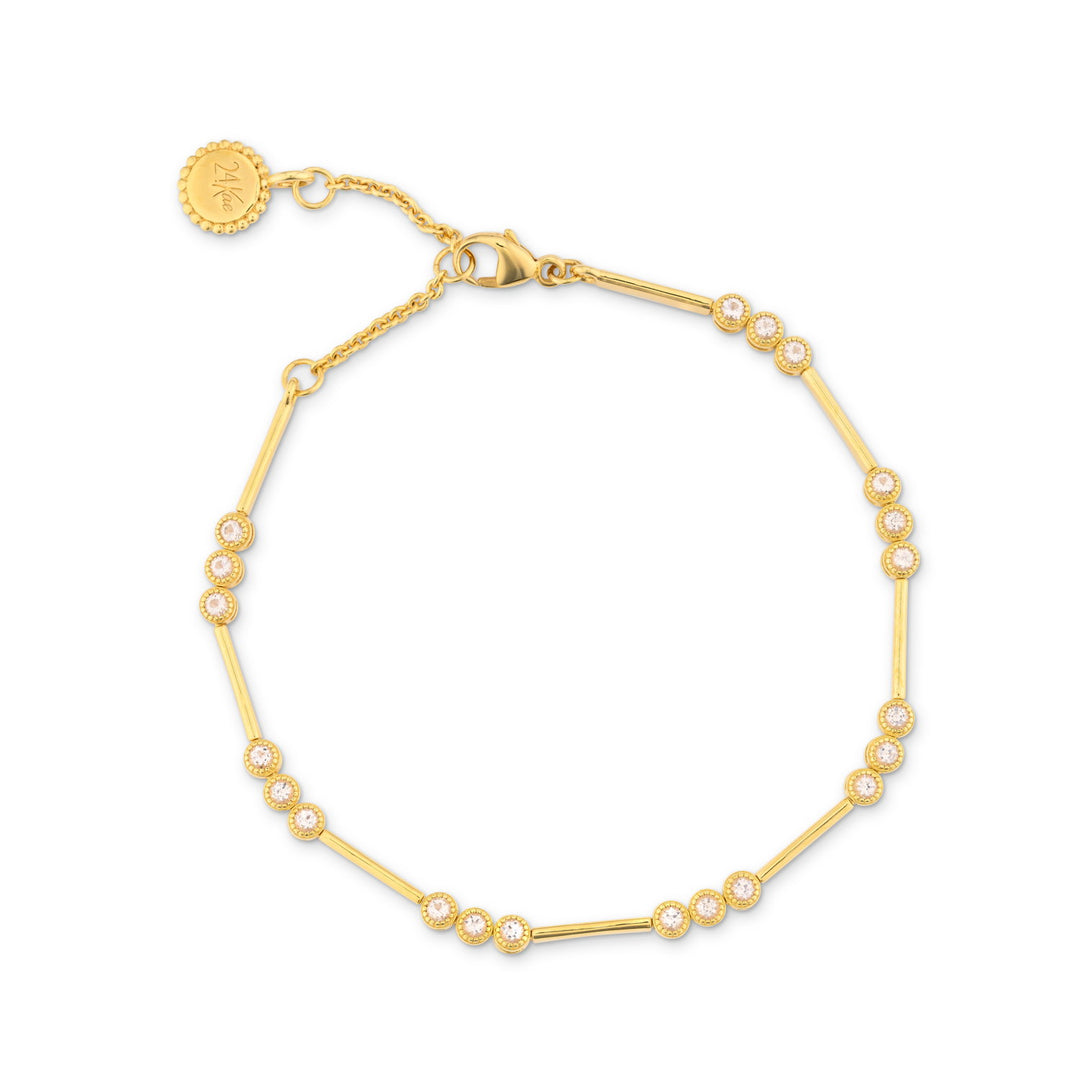 Armband met roze stenen
