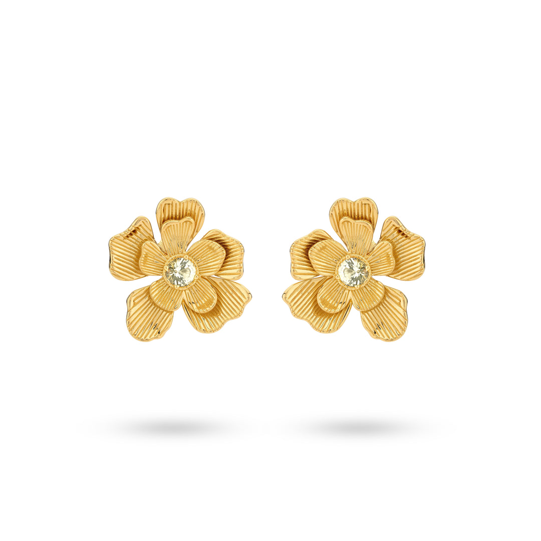 Flowershaped statement earrings - 42496Y