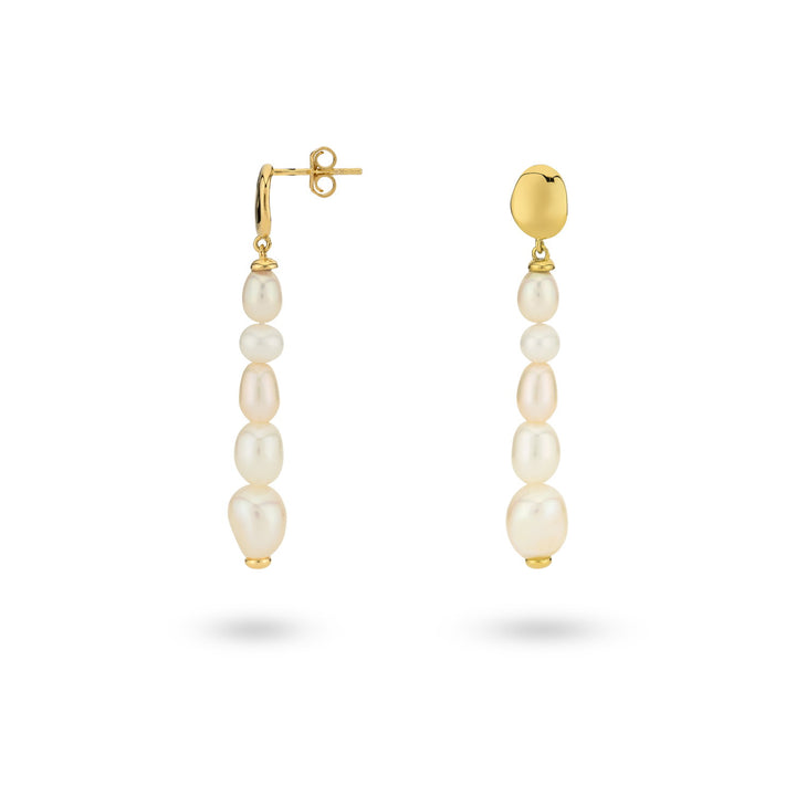 Earring with uneven sweetwater pearls - 424104Y