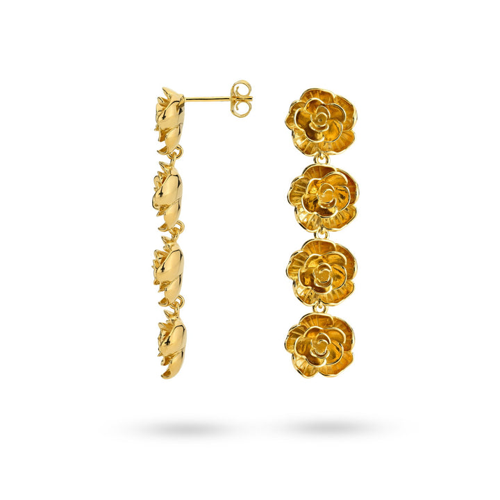Statement earring with roses - 424108Y