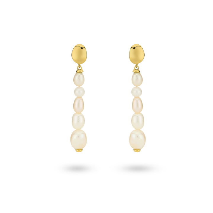 Earring with uneven sweetwater pearls - 424104Y