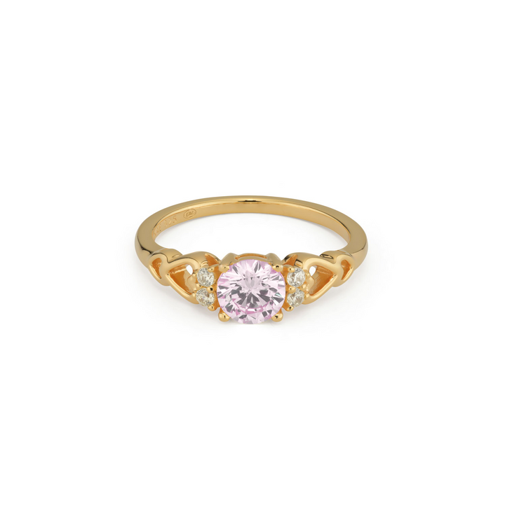 Ring with stones and heart shaped detail  - 124188Y