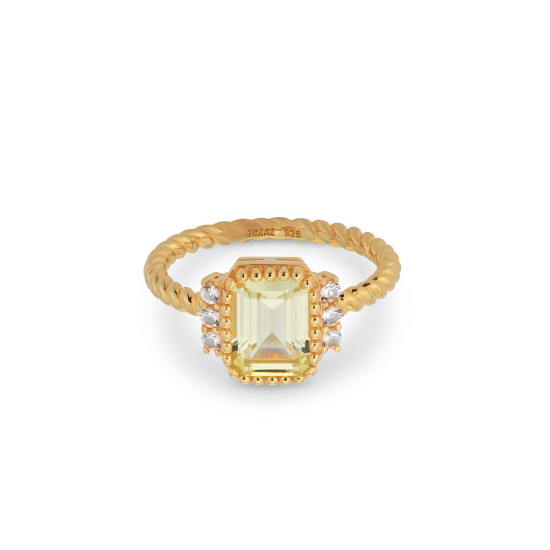 Ring with colored stones