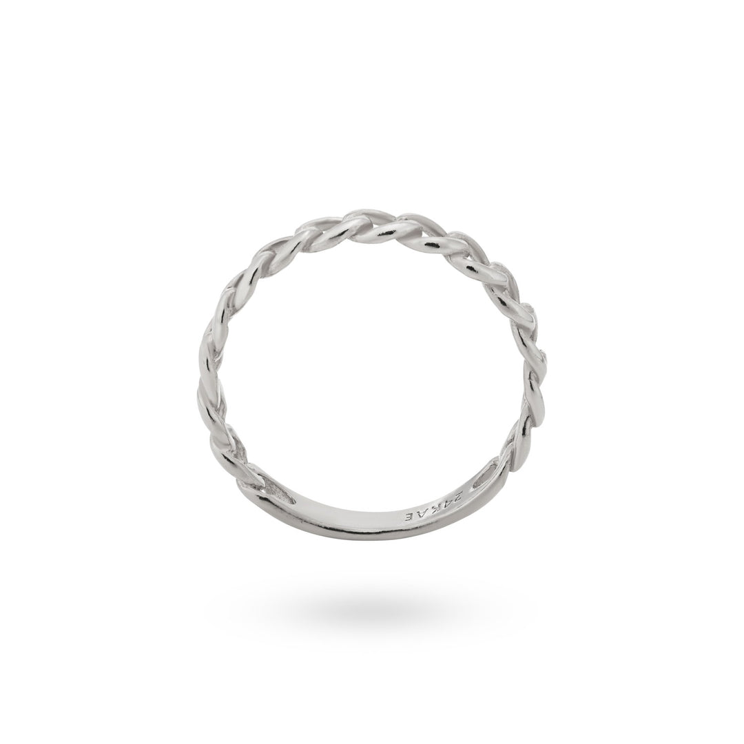 Ring met ketting structuur - 12421S