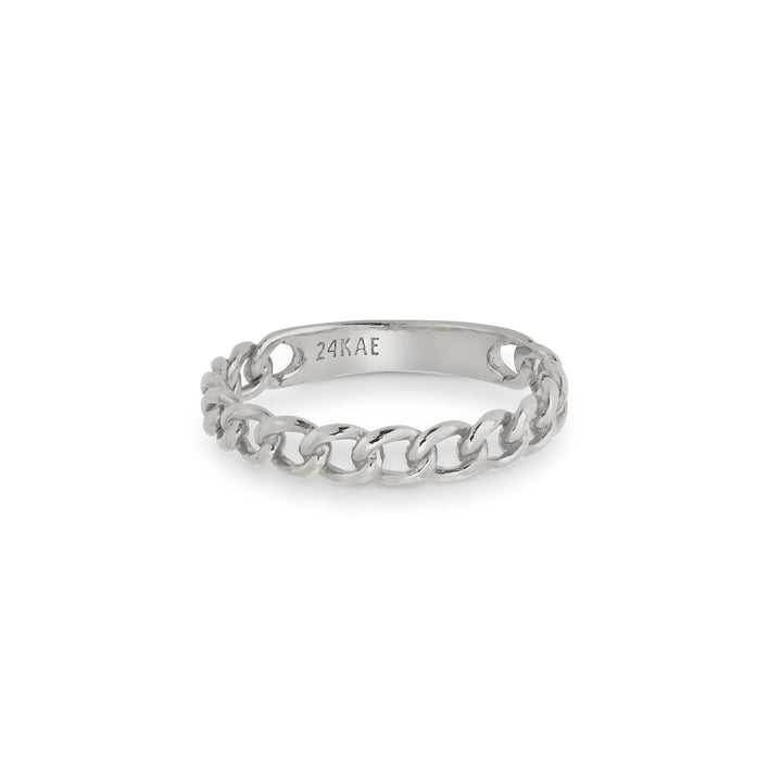 Ring met ketting structuur - 12421S