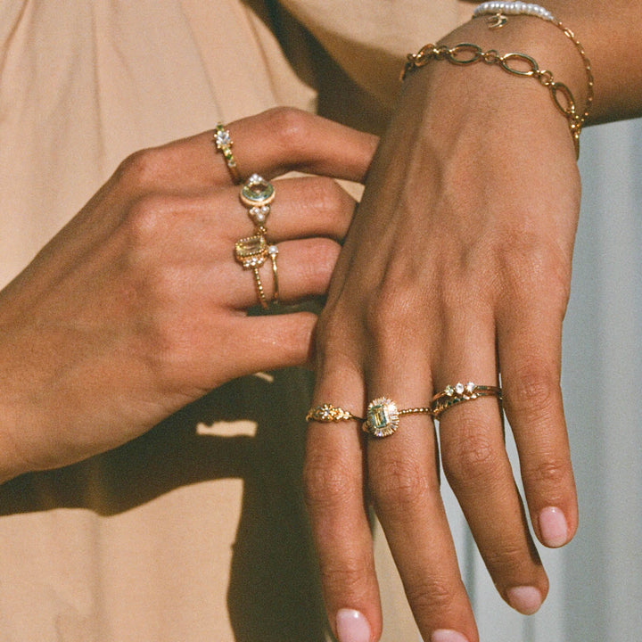 Ring with colored stones - 12442Y