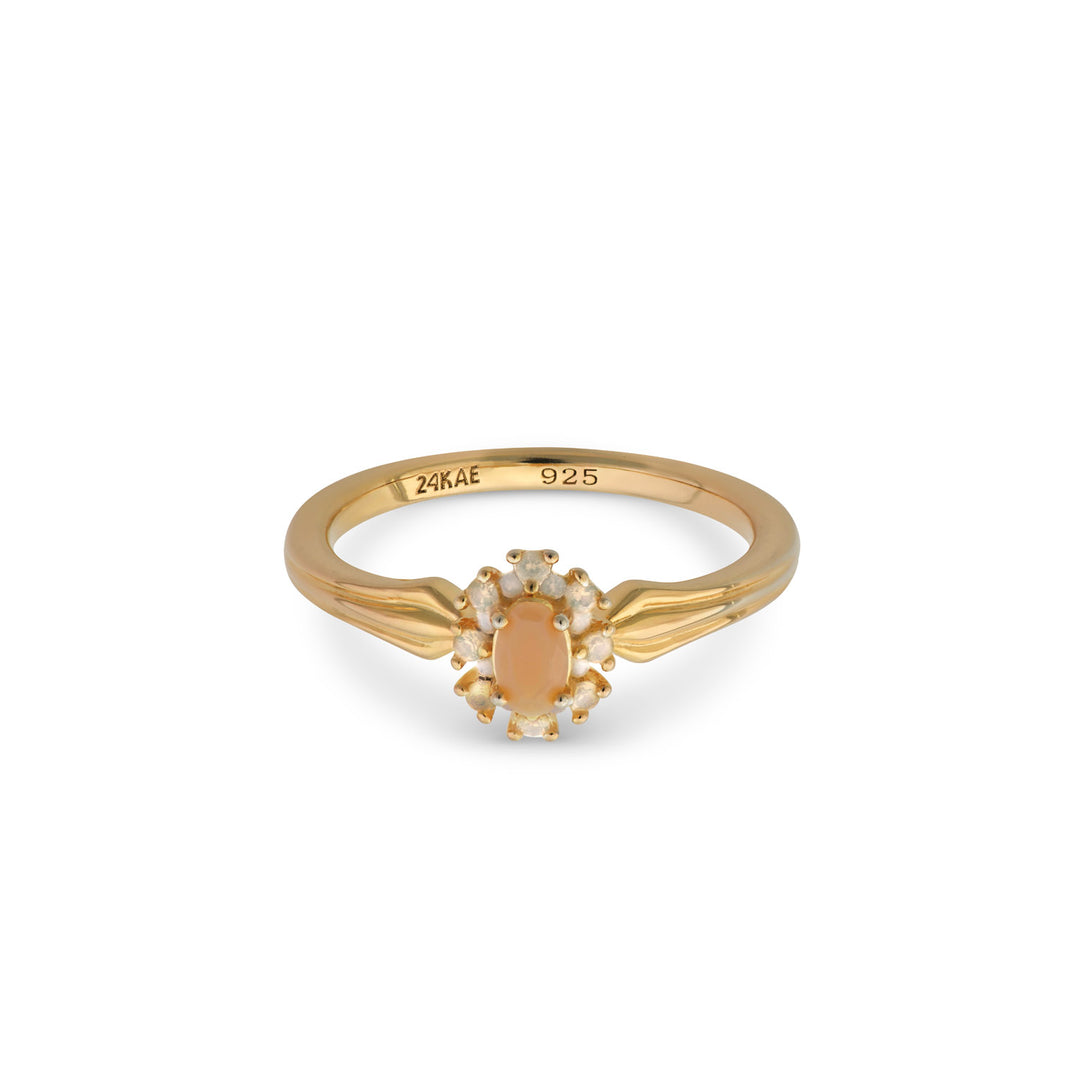 Birthday ring with colored stones