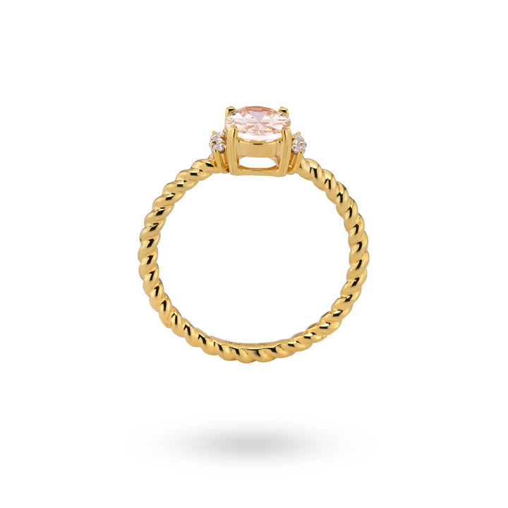 Ring met kleurstenen en structuur - 12454Y