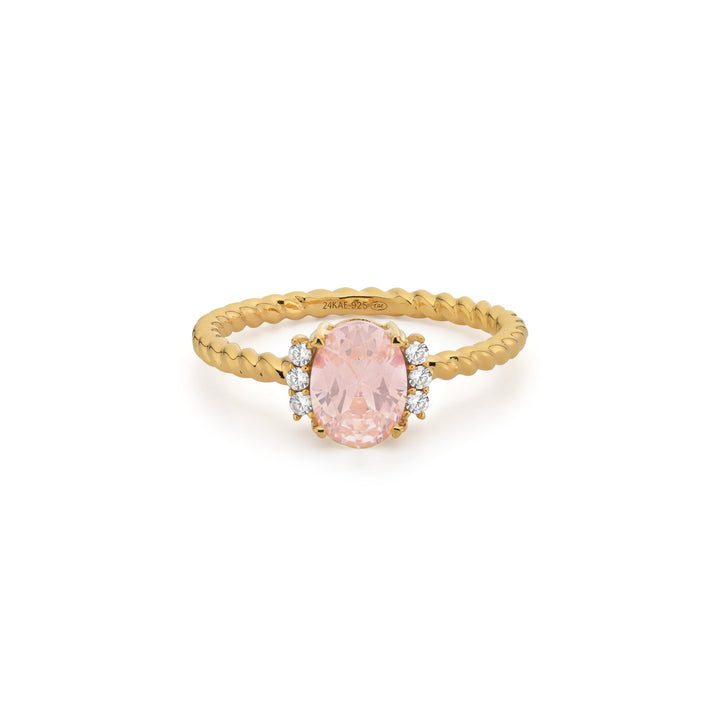Ring met kleurstenen en structuur - 12454Y