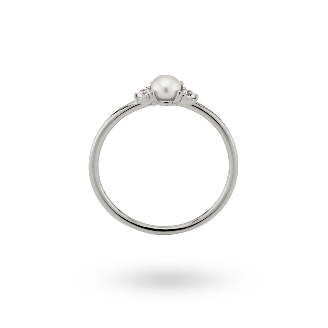 Ring met stenen en parel - 12461S
