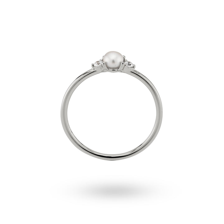Ring met stenen en parel - 12461S