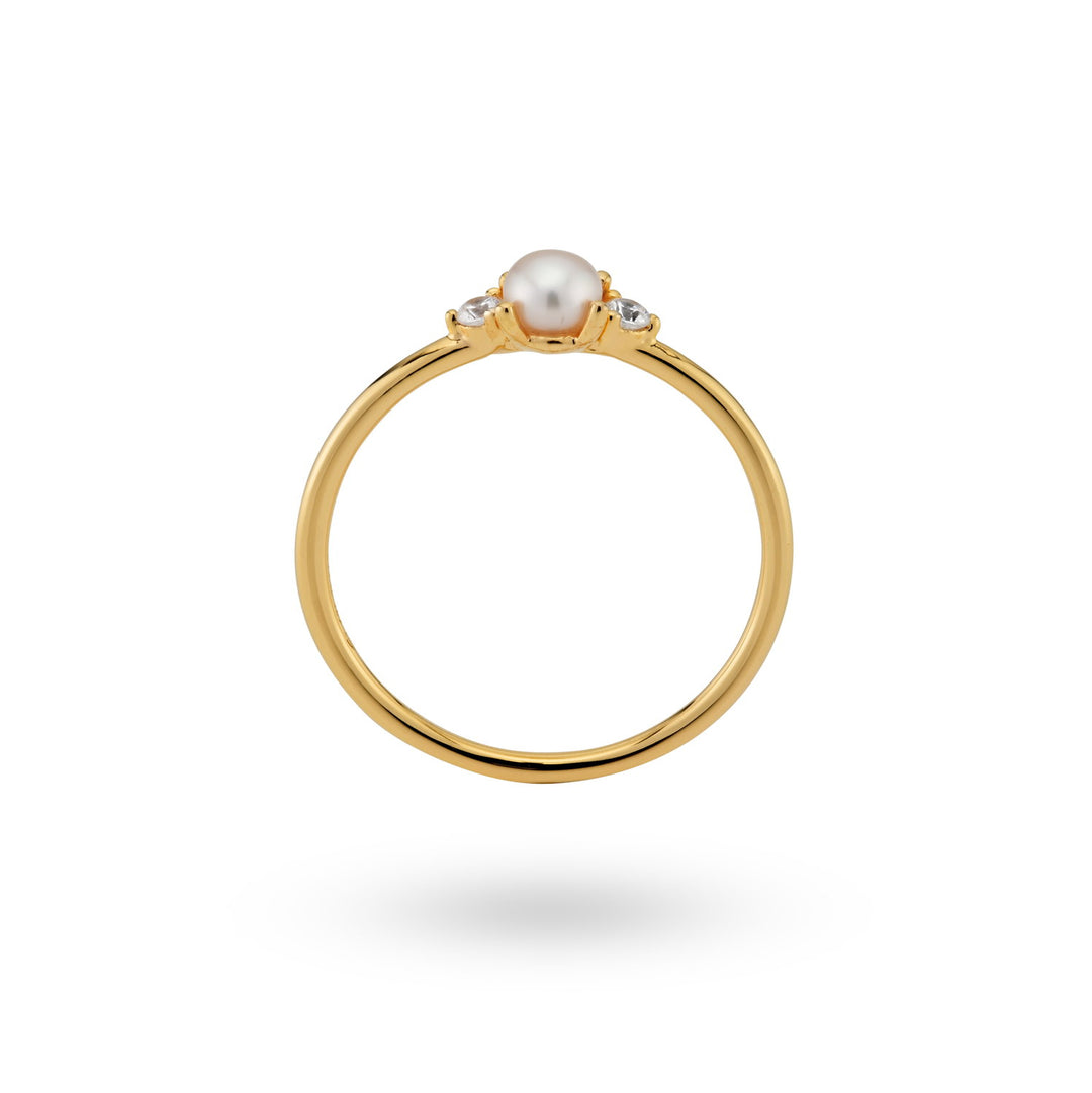 Ring met stenen en parel - 12461Y