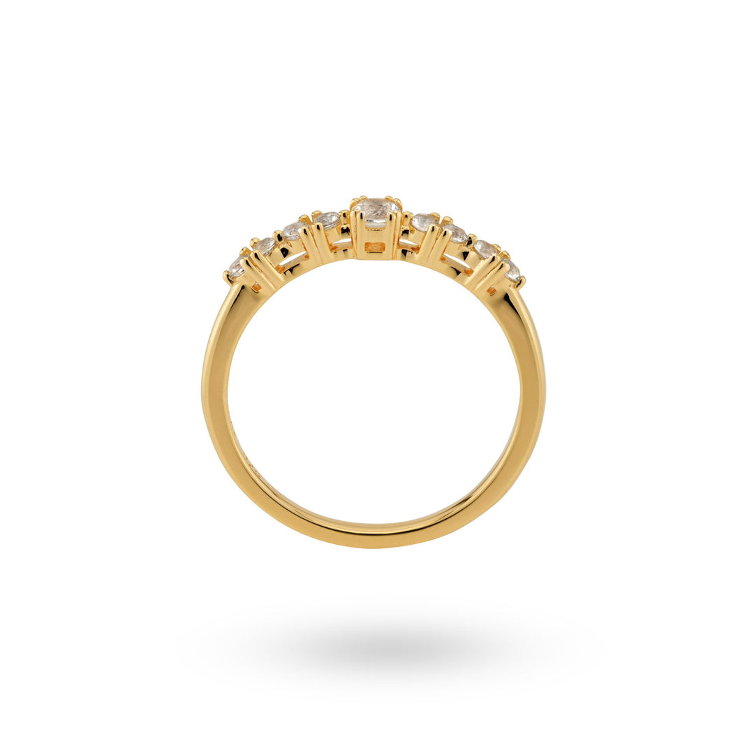 Classic ring with stones - 12466Y