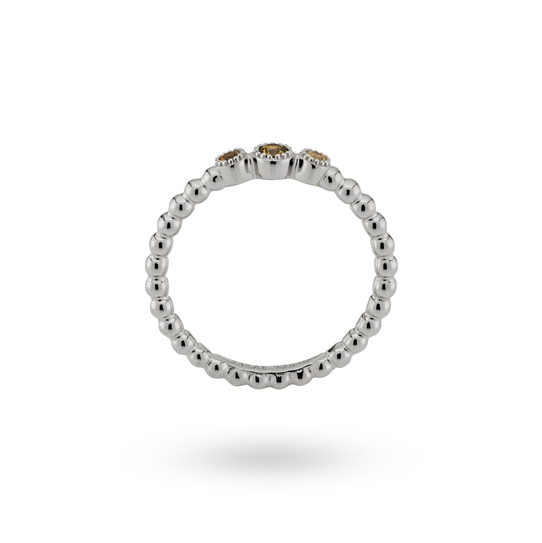Ring with colored stones and structure - 12471S
