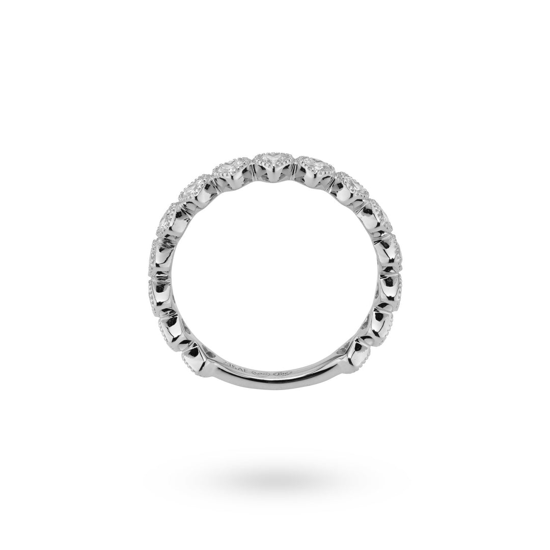 Ring met hartvormige stenen - 12492S