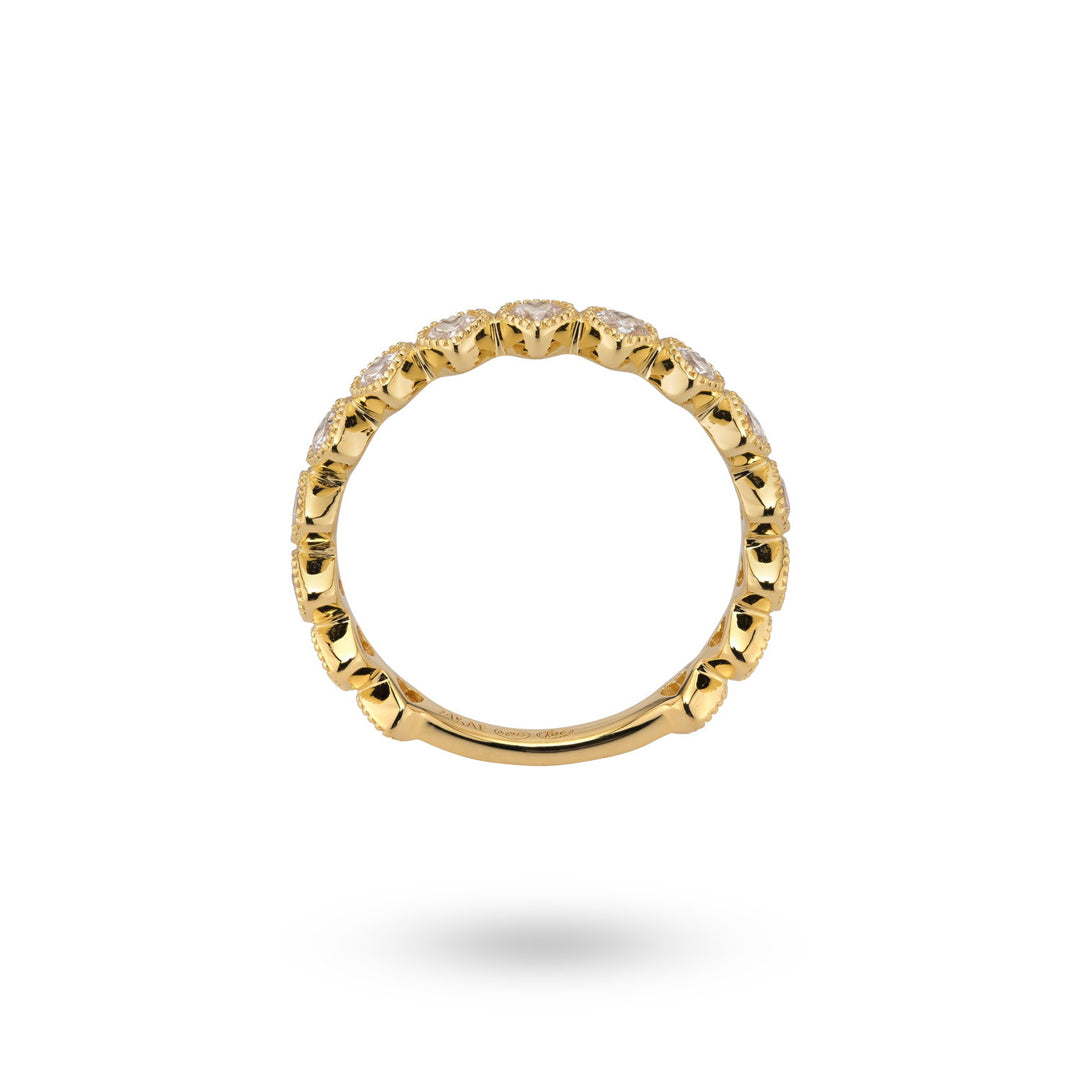 Ring met hartvormige stenen - 12492Y