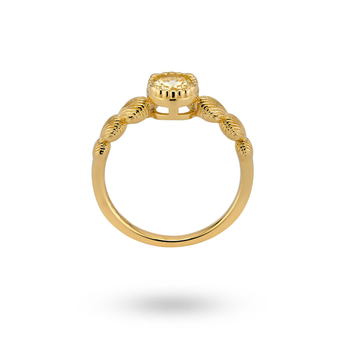 Schelp ring met kleurstenen - 12499Y