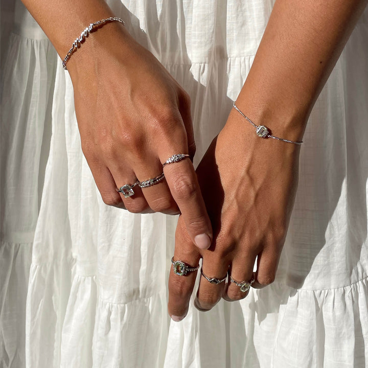 Vintagelook armband met bedel - 22424S