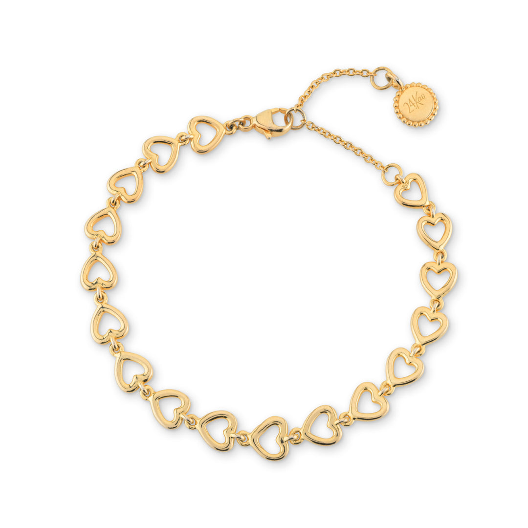 Armband met hartvormige schakels