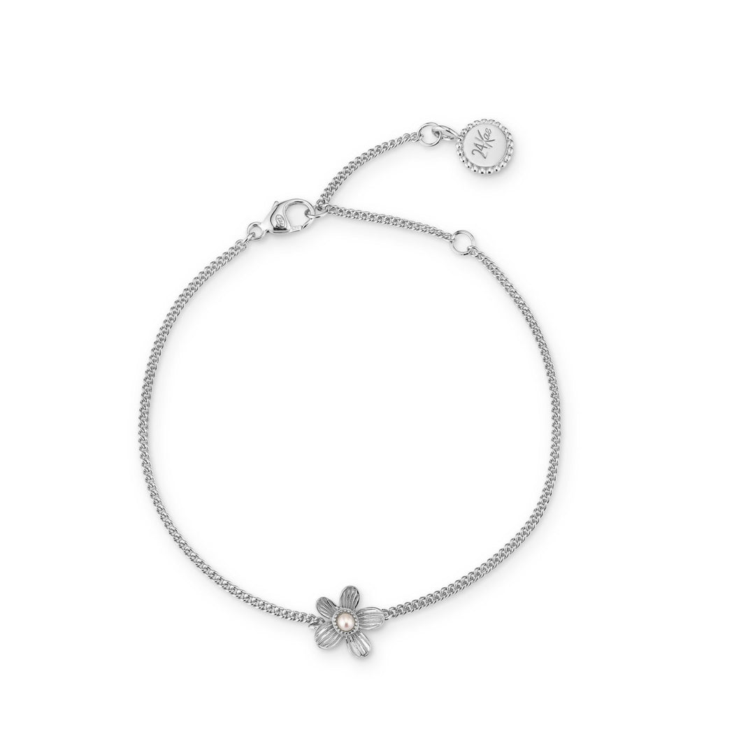 Bracelet with flower and pearl - 22446S