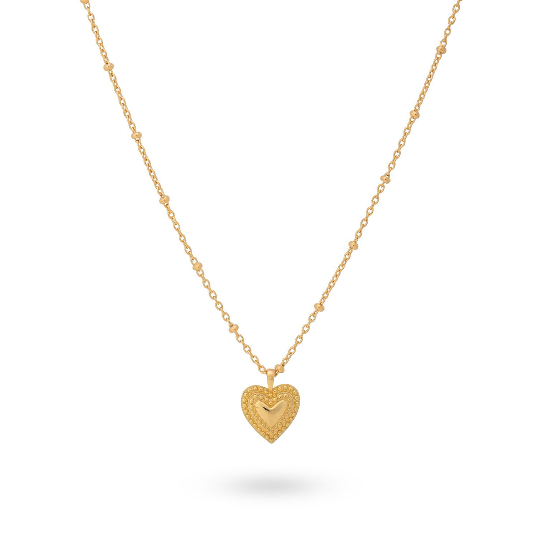 Necklace with vintage look heart - 32409Y