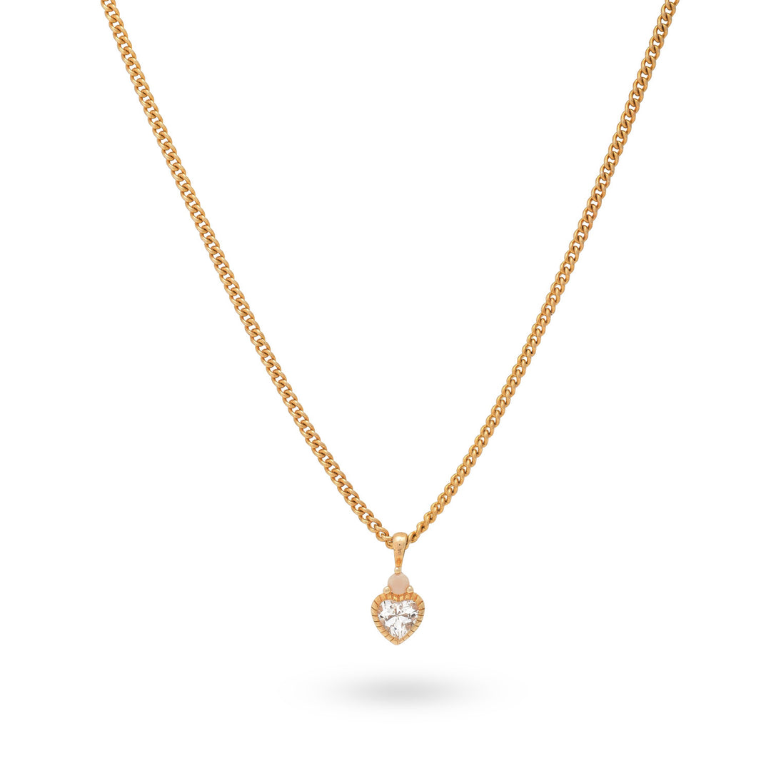 Ketting met hartvormige bedel