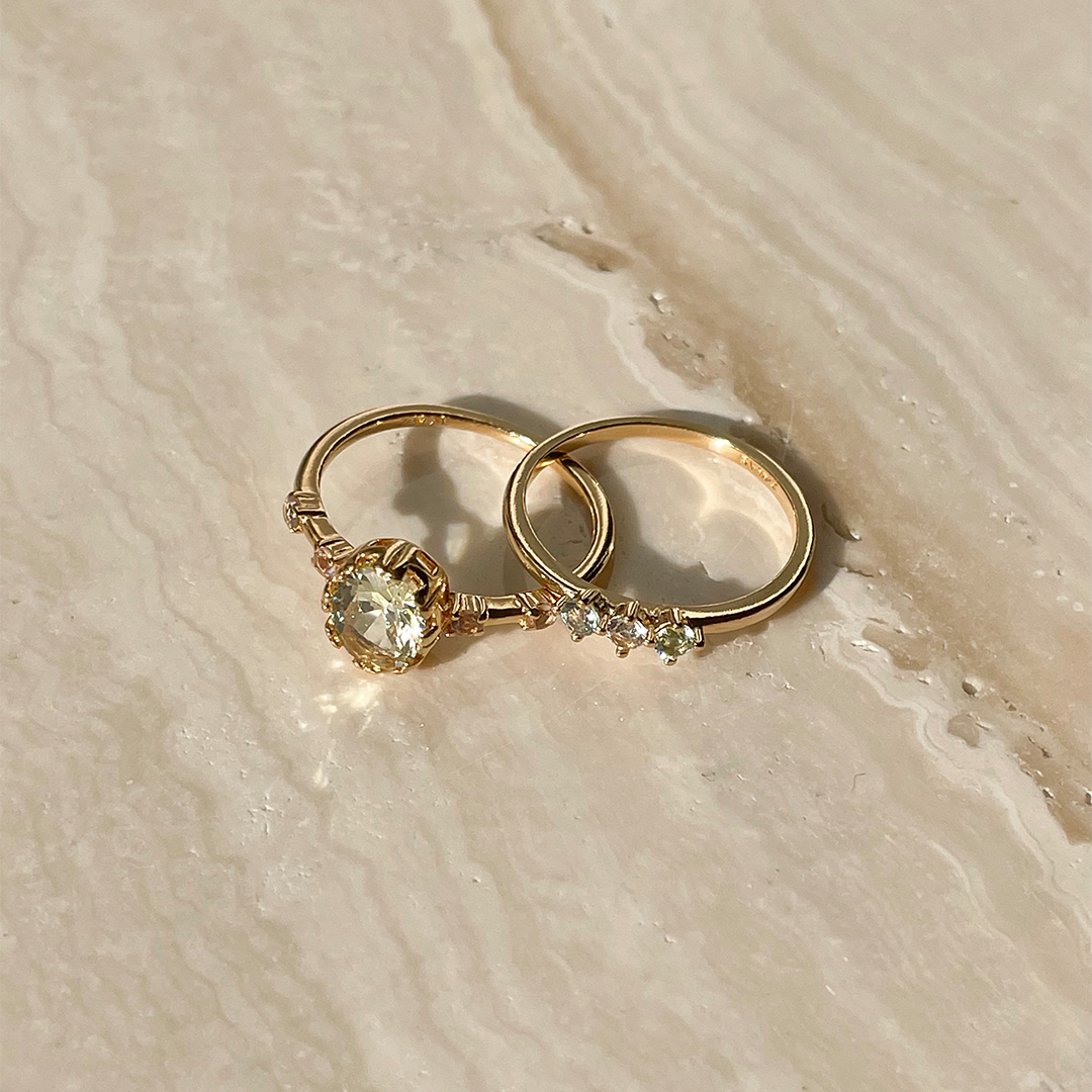 Ring with colored stones - 12407Y