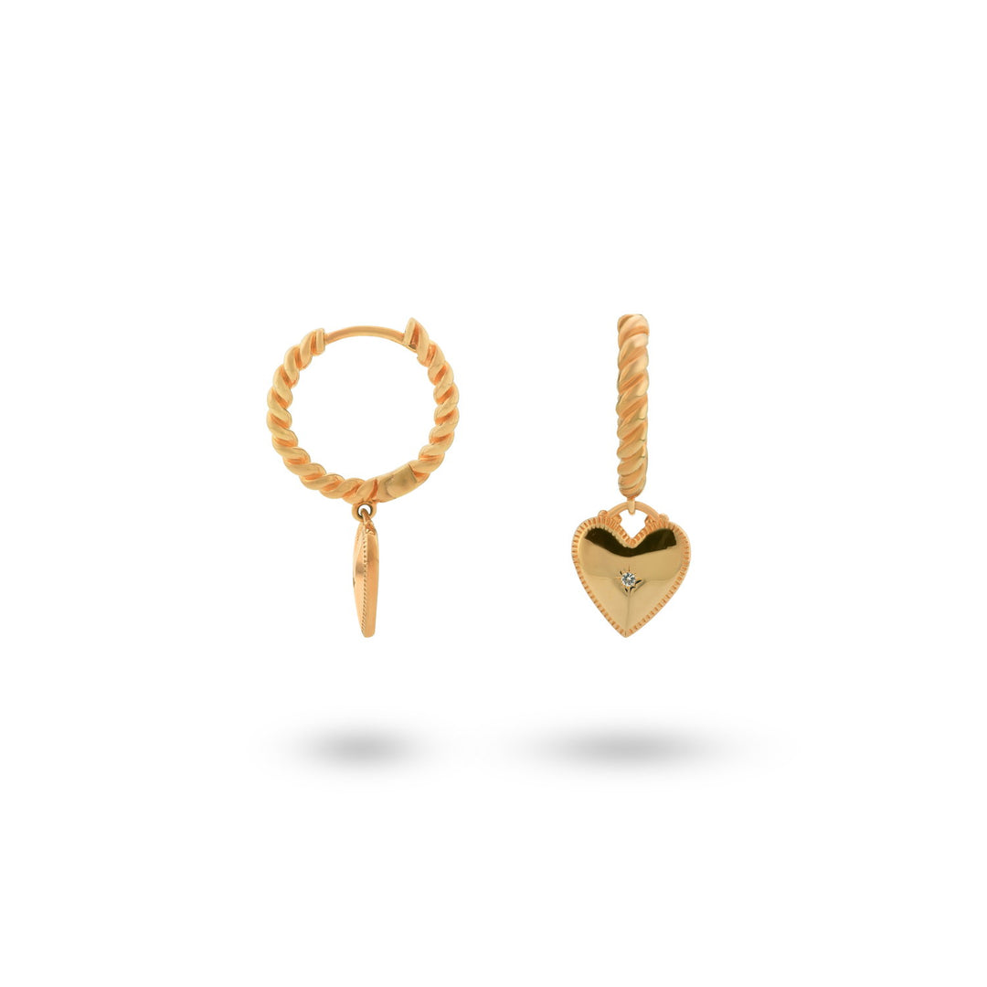 Earrings heart shaped - 42404Y