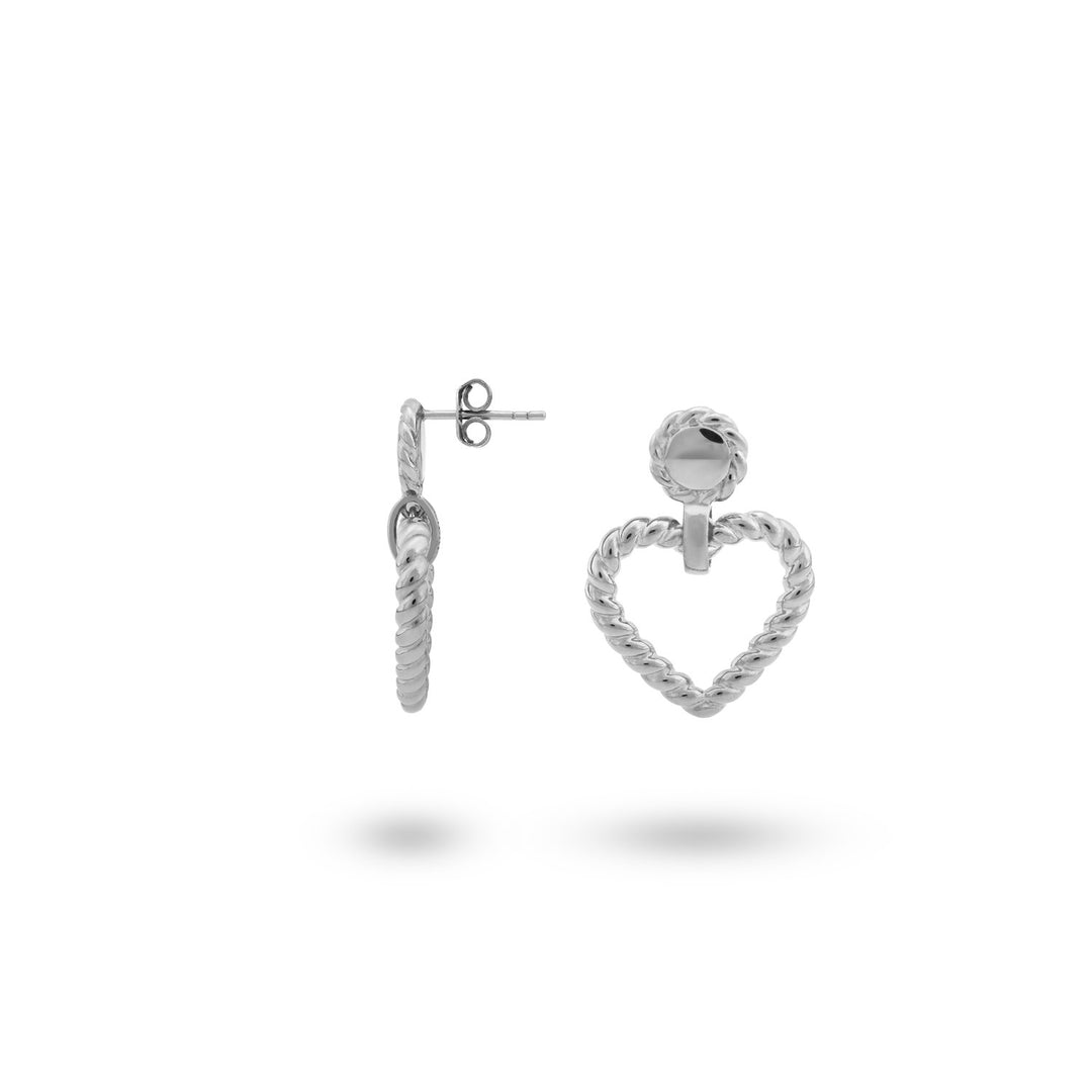 Statement Earrings heart shaped - 42405S