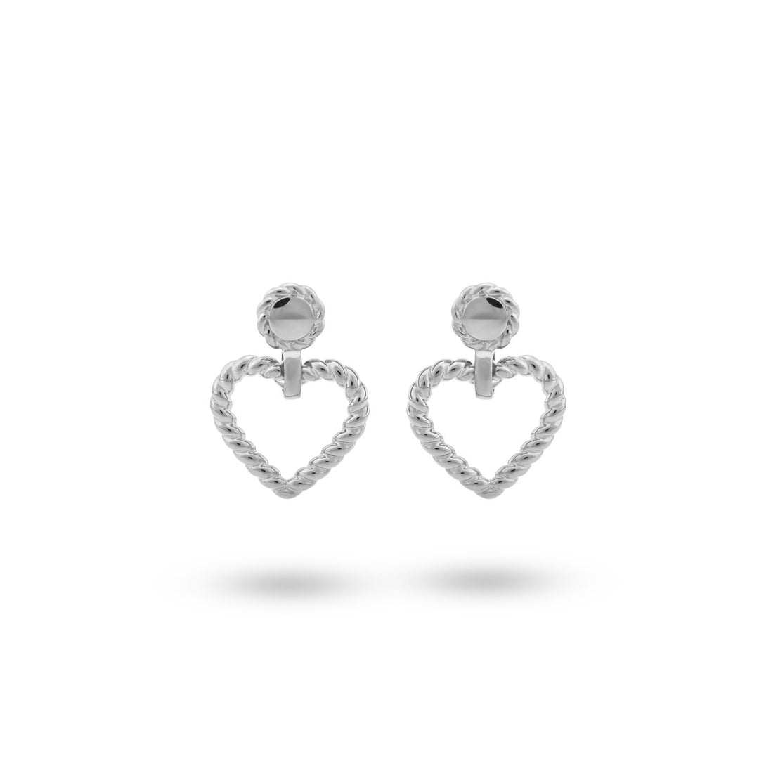 Statement Earrings heart shaped - 42405S