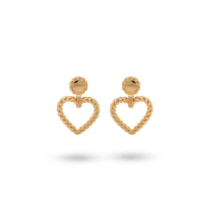 Statement Earrings heart shaped - 42405Y