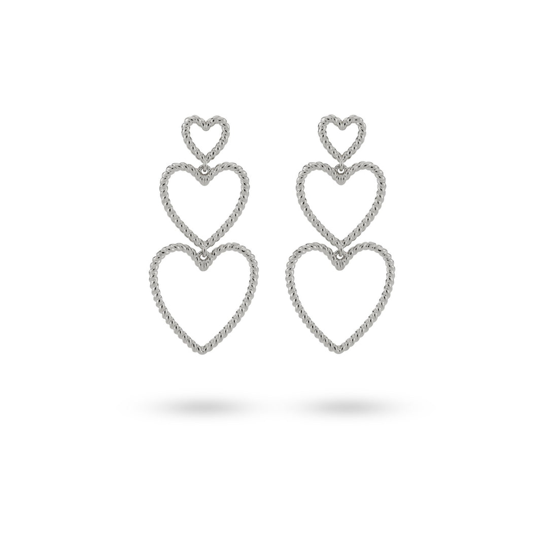 Heartshaped statement earrings - 42442S