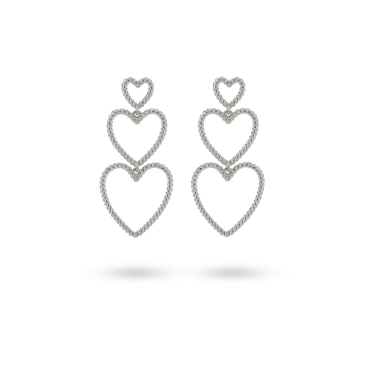 Heartshaped statement earrings - 42442S