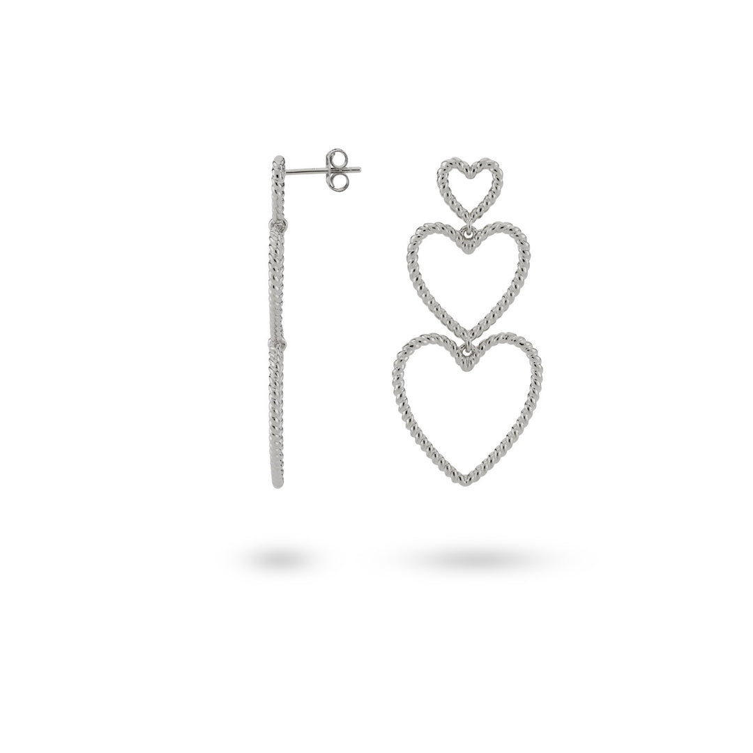 Heartshaped statement earrings - 42442S