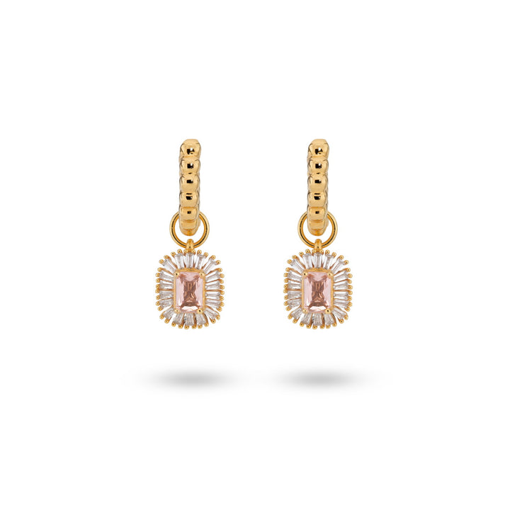 Earrings with structure and pendant - 42453Y