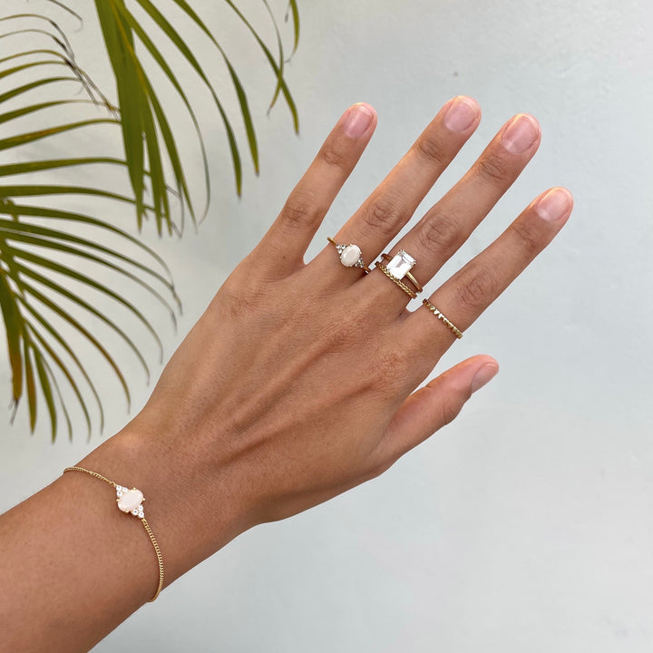 Vintagelook armband met bedel - 22423S