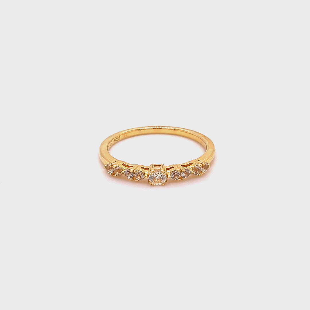 Classic ring with stones - 12466Y