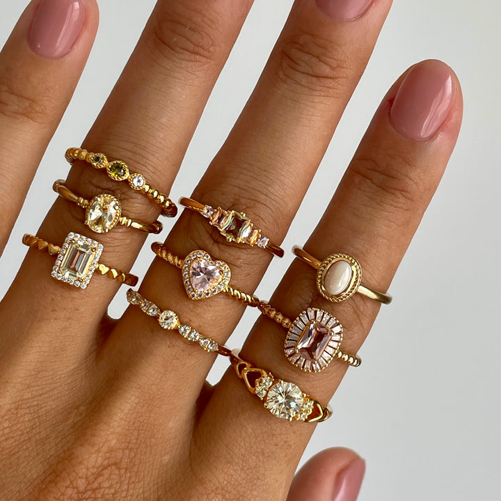 Classic ring with stones - 12466Y