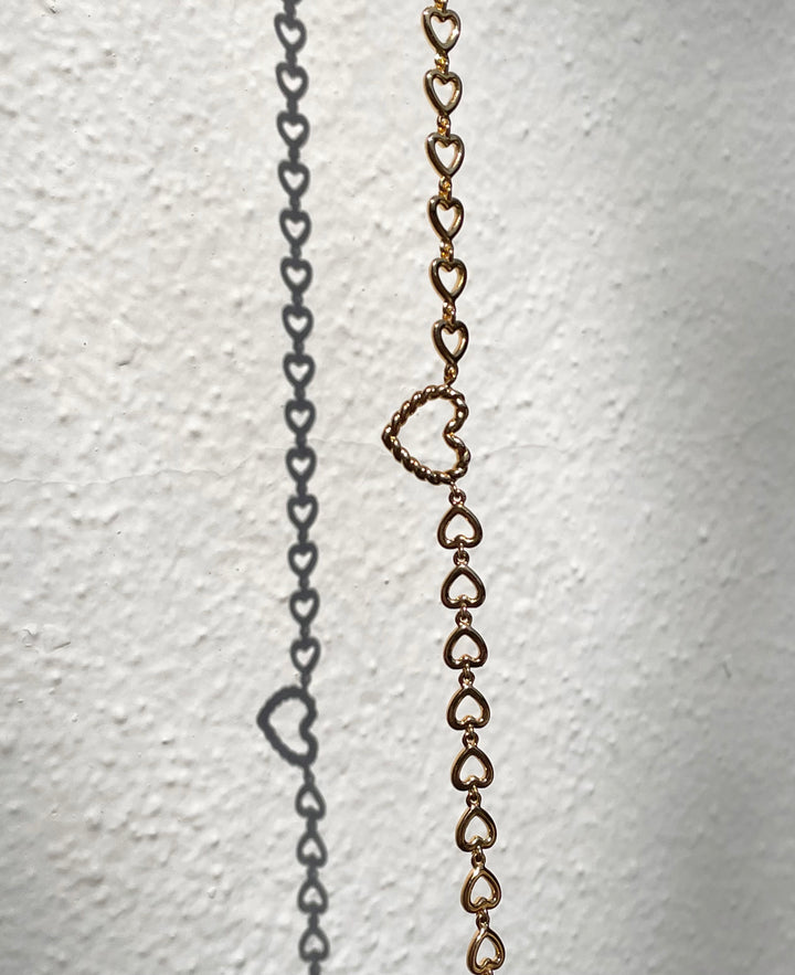 Necklace with heart shaped chain - 32445Y