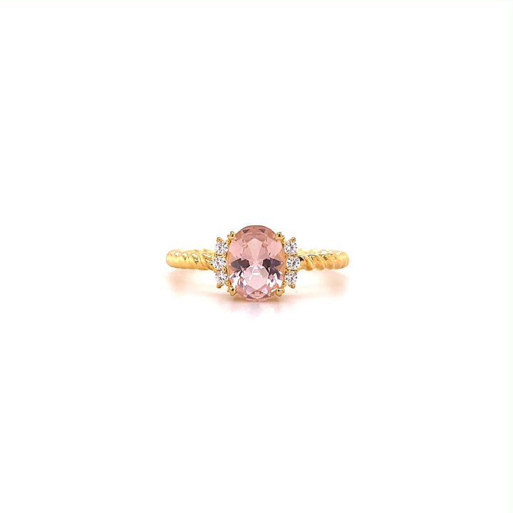 Ring met kleurstenen en structuur - 12454Y