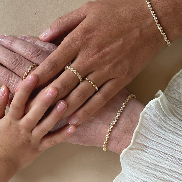 Armband met hartjes - 22445Y