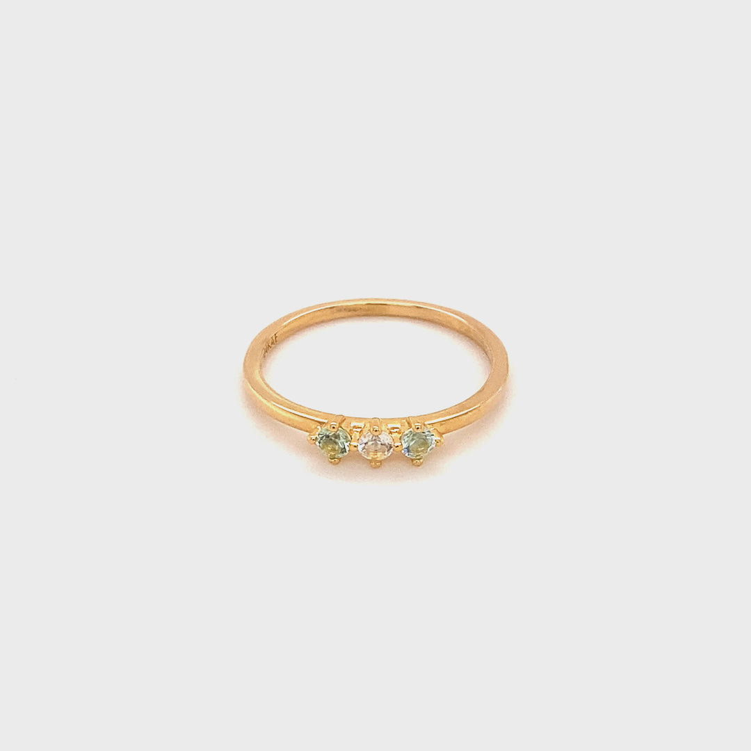 Ring with colored stones - 12407Y