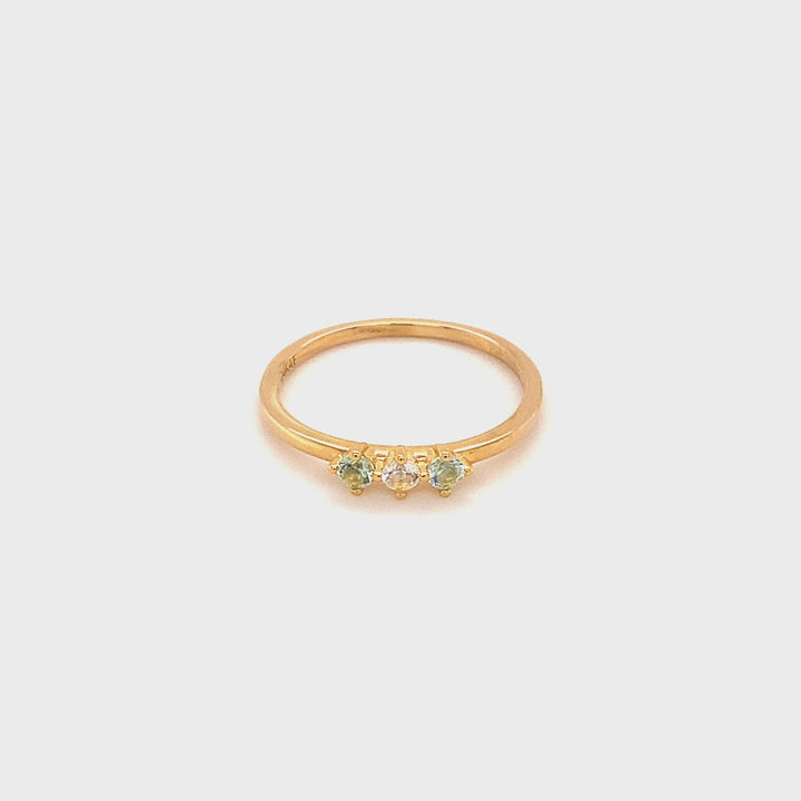 Ring with colored stones - 12407Y