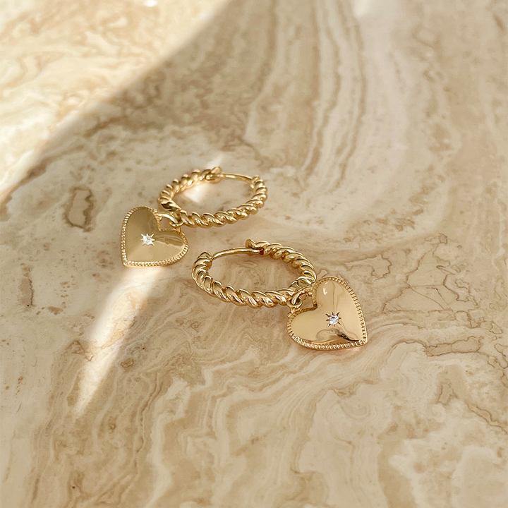 Earrings heart shaped - 42404Y